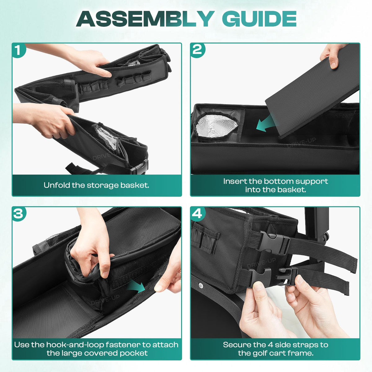 DRIVE UP foldable design saves storage space when not in use