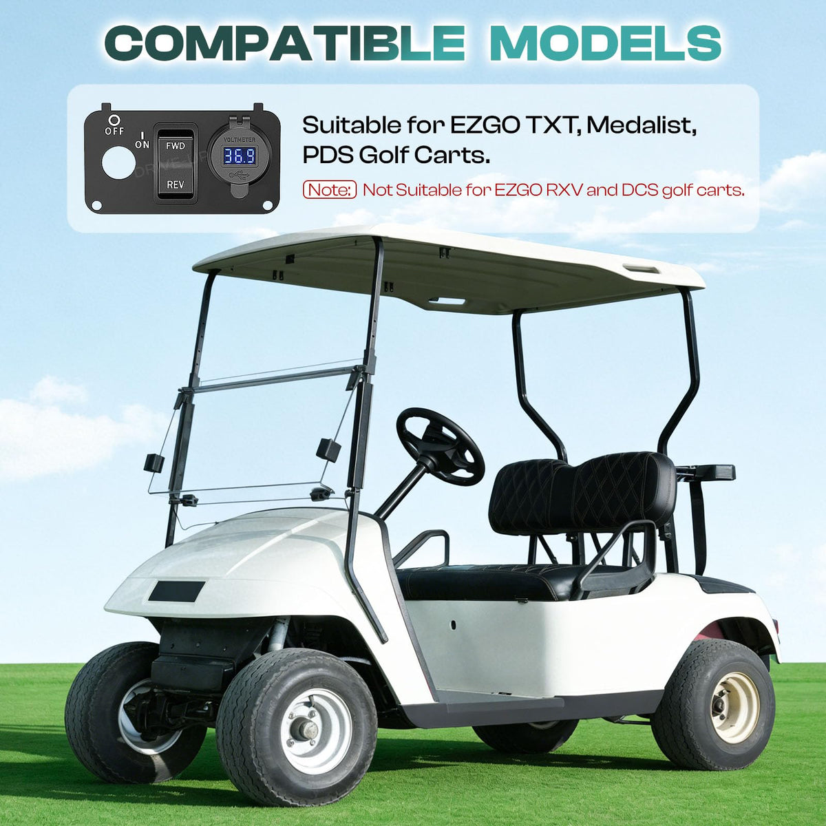 DRIVE UP forward-reverse switch plate provides intuitive control at a glance.