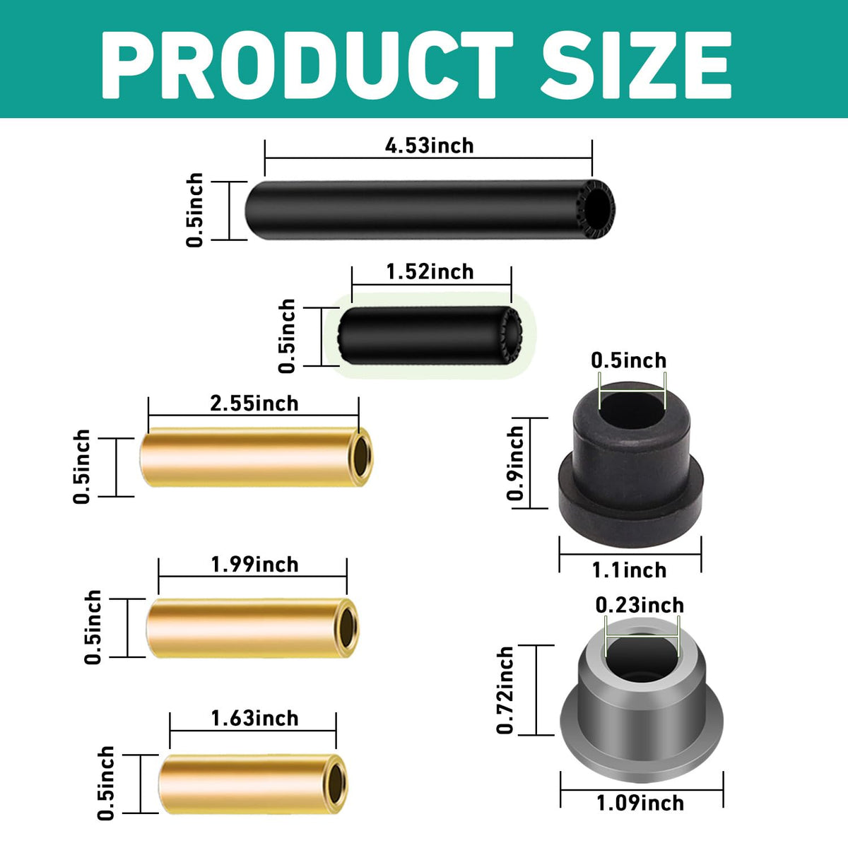 Drive Up front spring bushings absorb shocks for smoother golf cart ride