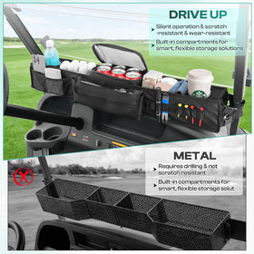 DRIVE UP front storage basket for Club Car Precedent protects valuables on rough terrain