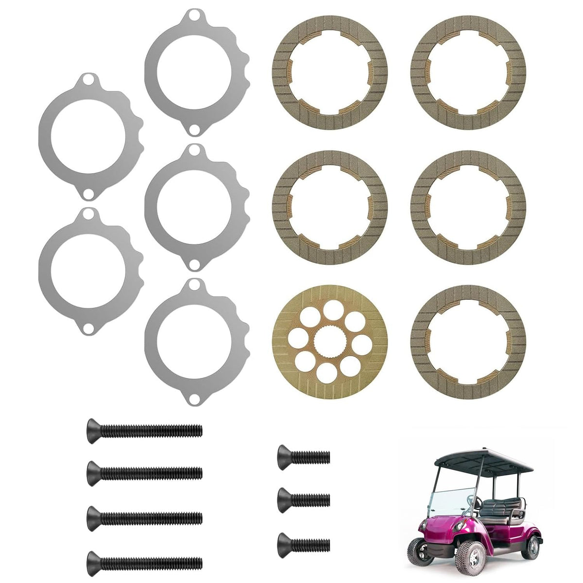 DRIVE UP rear axle brake kit for Yamaha G29 Drive carts ready for a full overhaul.