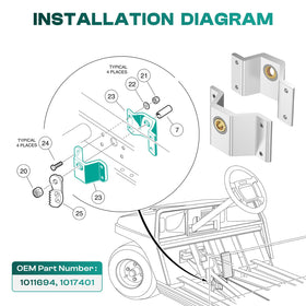 Drive Up OEM replacement part 1011694 compatible with Club Car DS