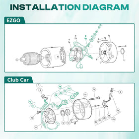 Drive Up motor brush kit packaged label highlights OEM references.
