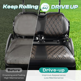 Drive Up backrest seat cover with diamond cross design guards against stains