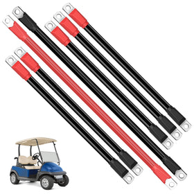 Drive Up golf cart battery cables 7pcs close-up of durable 4ga copper wires