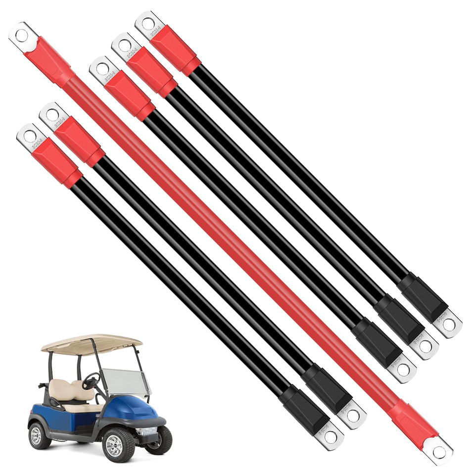 Drive Up golf cart battery cables with red 43.8 inch lead for stronger power delivery