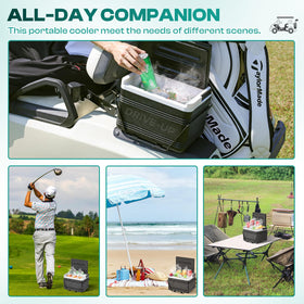 Drive Up cooler open lid with beverages ready for use