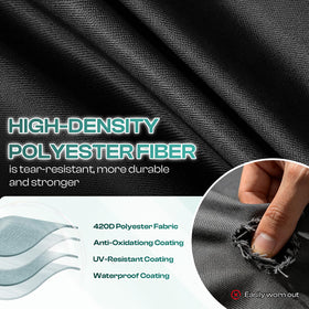 DRIVE UP waterproof coating shields against rain, snow, and dust accumulation