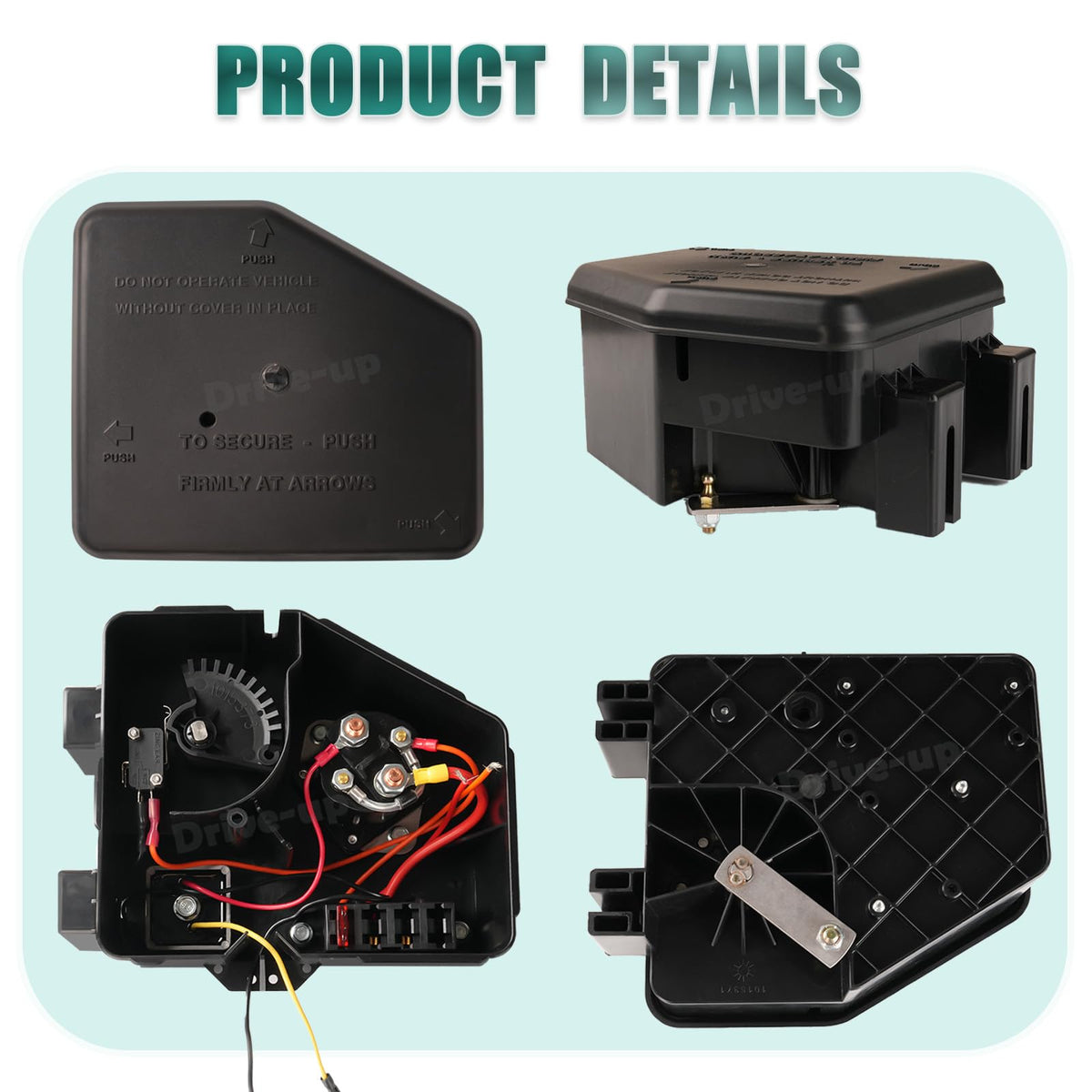 Drive Up solenoid relay interior component showcasing 12V unit