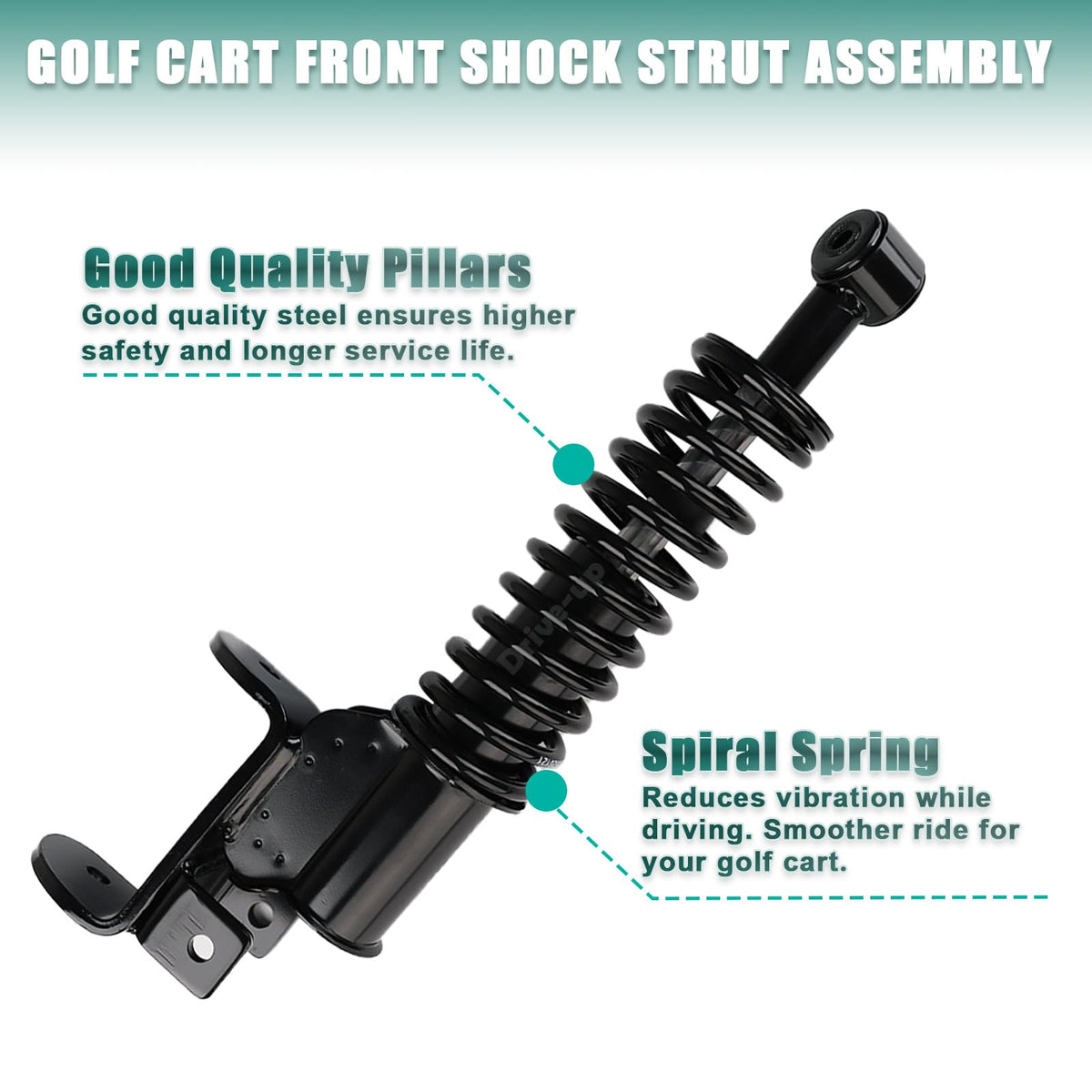 Drive Up golf cart front shock assembly kit for EZGO RXV installation