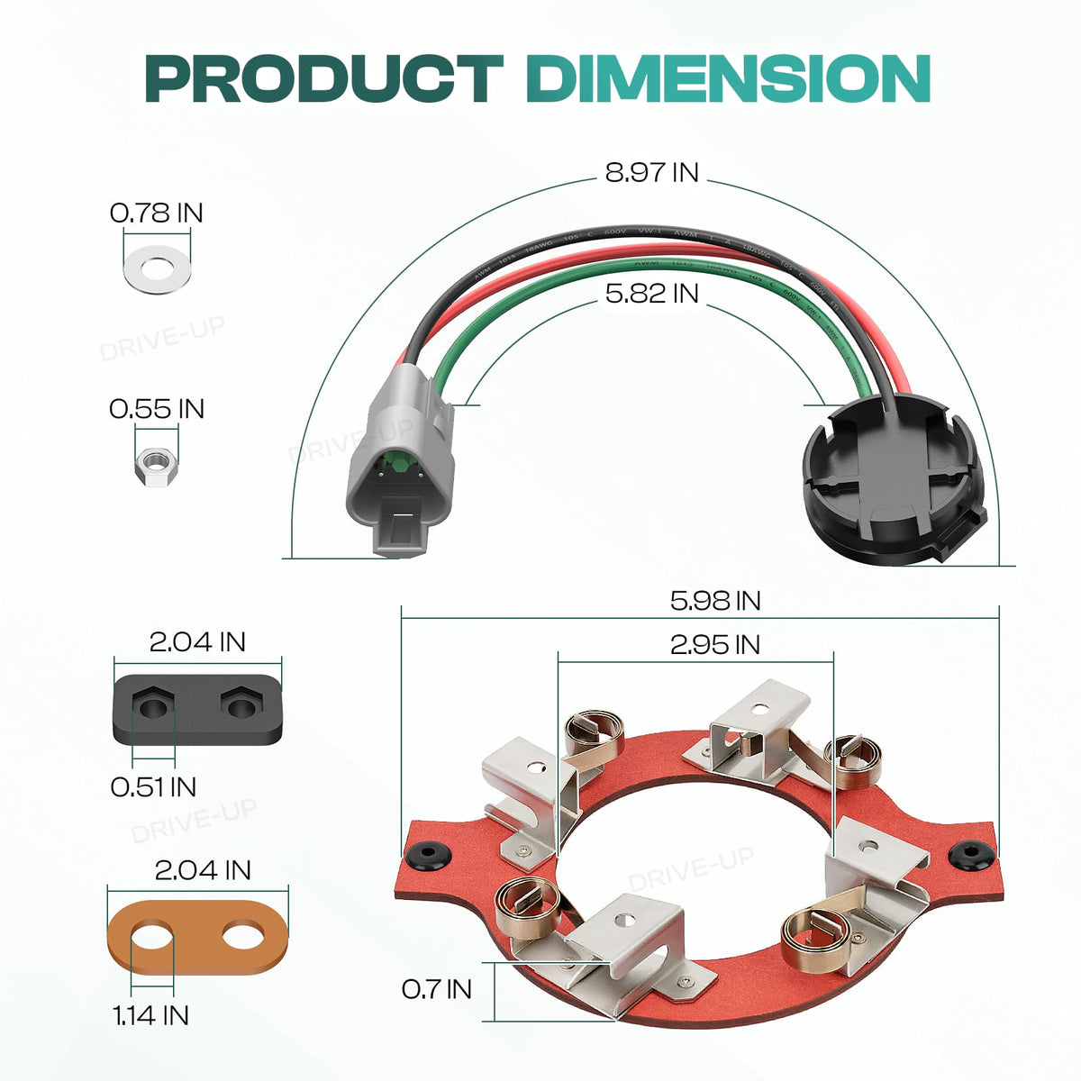 Drive Up GE terminal hardware bushing kit keeps connections secure