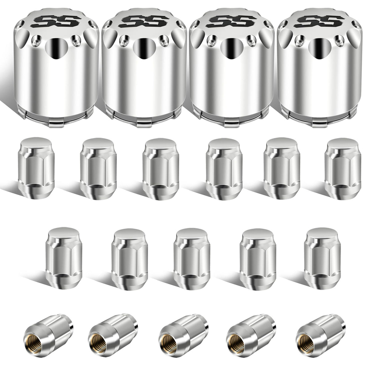 Drive Up hub caps four chrome discs for EZGO Club Car compatibility and enhanced style