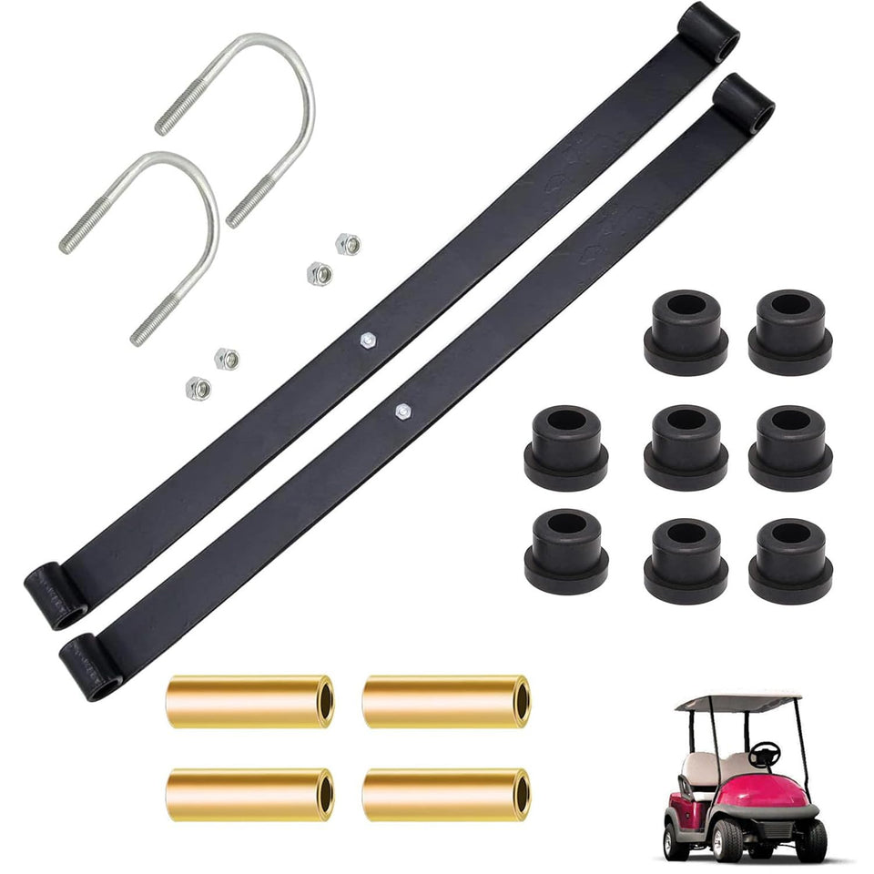 Drive Up golf cart rear leaf spring kit, improved load support for Club Car.