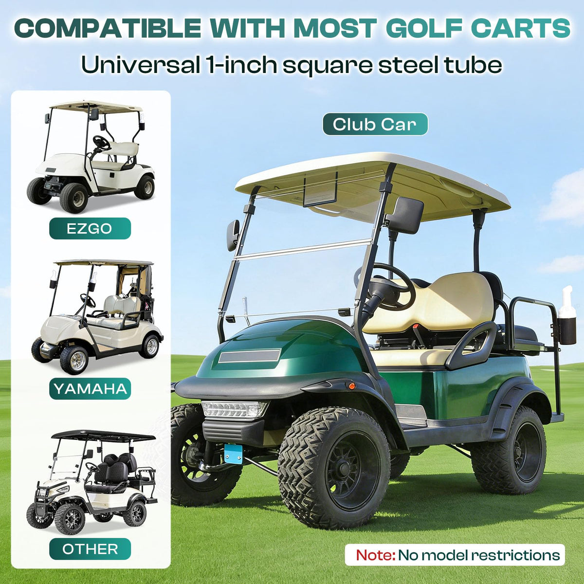 DRIVE UP compatible with EZGO, Club Car and Yamaha models