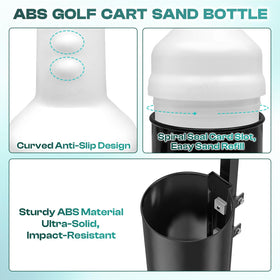 DRIVE UP rattle-proof holder securing the sand bottle during play
