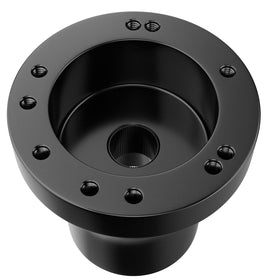 Drive Up steering wheel adapter in black for golf carts improves grip and style.