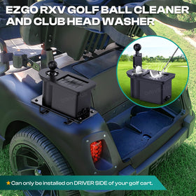 Drive Up golf club cleaner slot close-up highlighting dual cleaning slots.