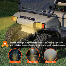 Drive Up halogen headlight packaging shows OEM-style replacement.