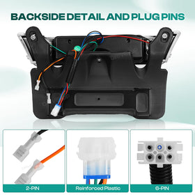 Wiring harness detail for easy headlight replacement with Drive Up