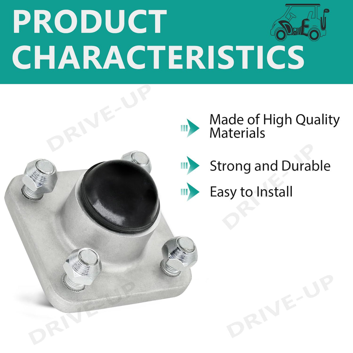 Drive Up hub packaging and bolts included; ready-to-install kit for quick maintenance.