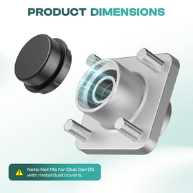 Drive Up installation guide image for mounting the hub on Club Car