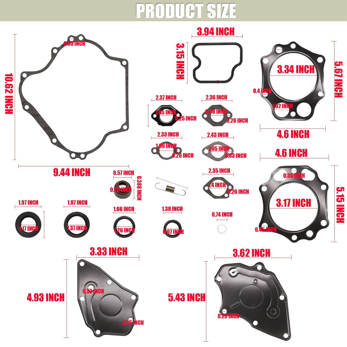 DRIVE UP installation tools and gasket kit on the workbench, ready for install.