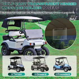 Drive Up installed on a Club Car golf cart for on-the-go messaging.