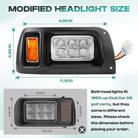 Drive Up LED headlamp close-up showing bright, energy-saving design.