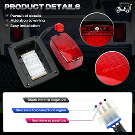 Drive Up LED tail light kit pair shown for golf cart upgrade
