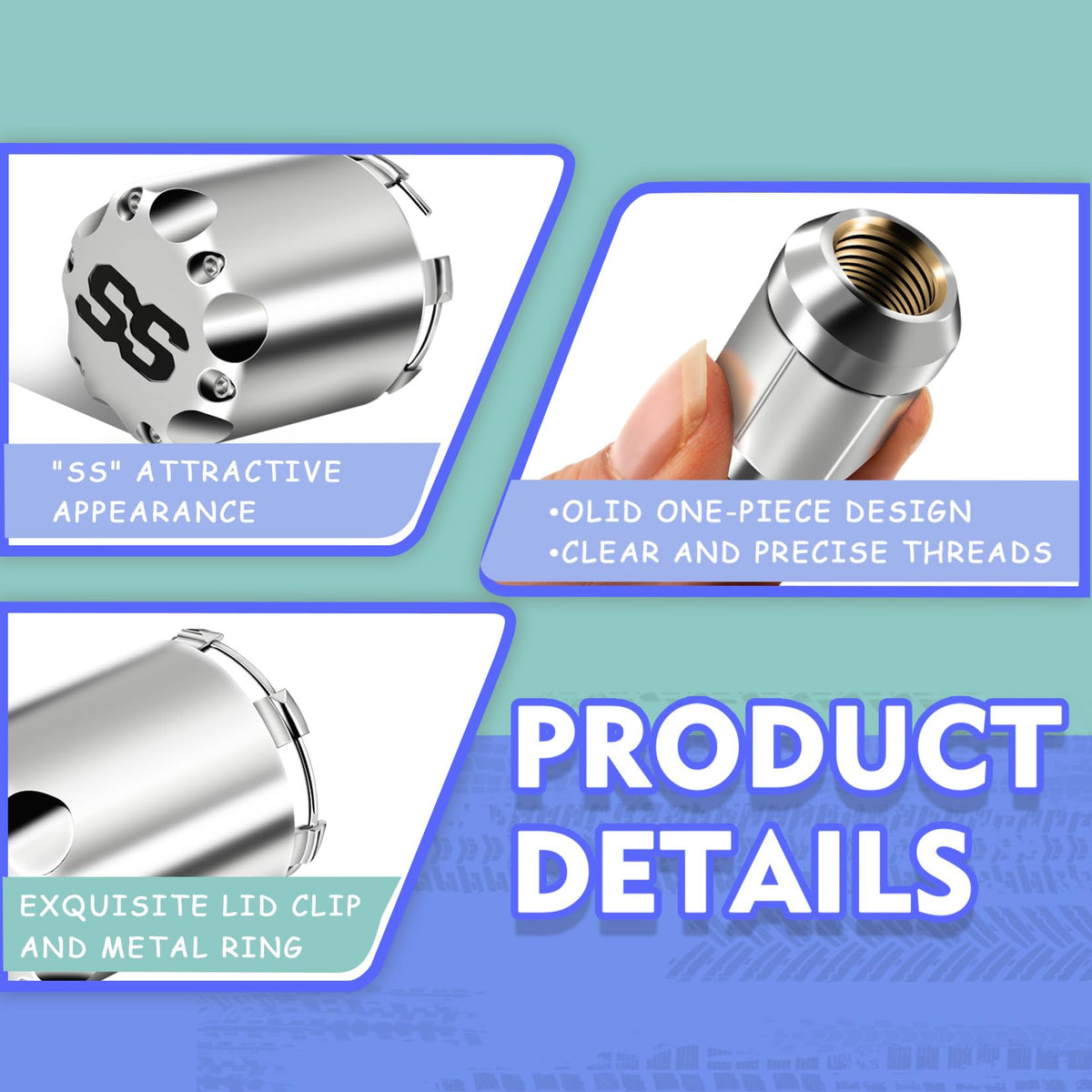 Drive Up chrome lug nuts close-up highlighting rust resistance