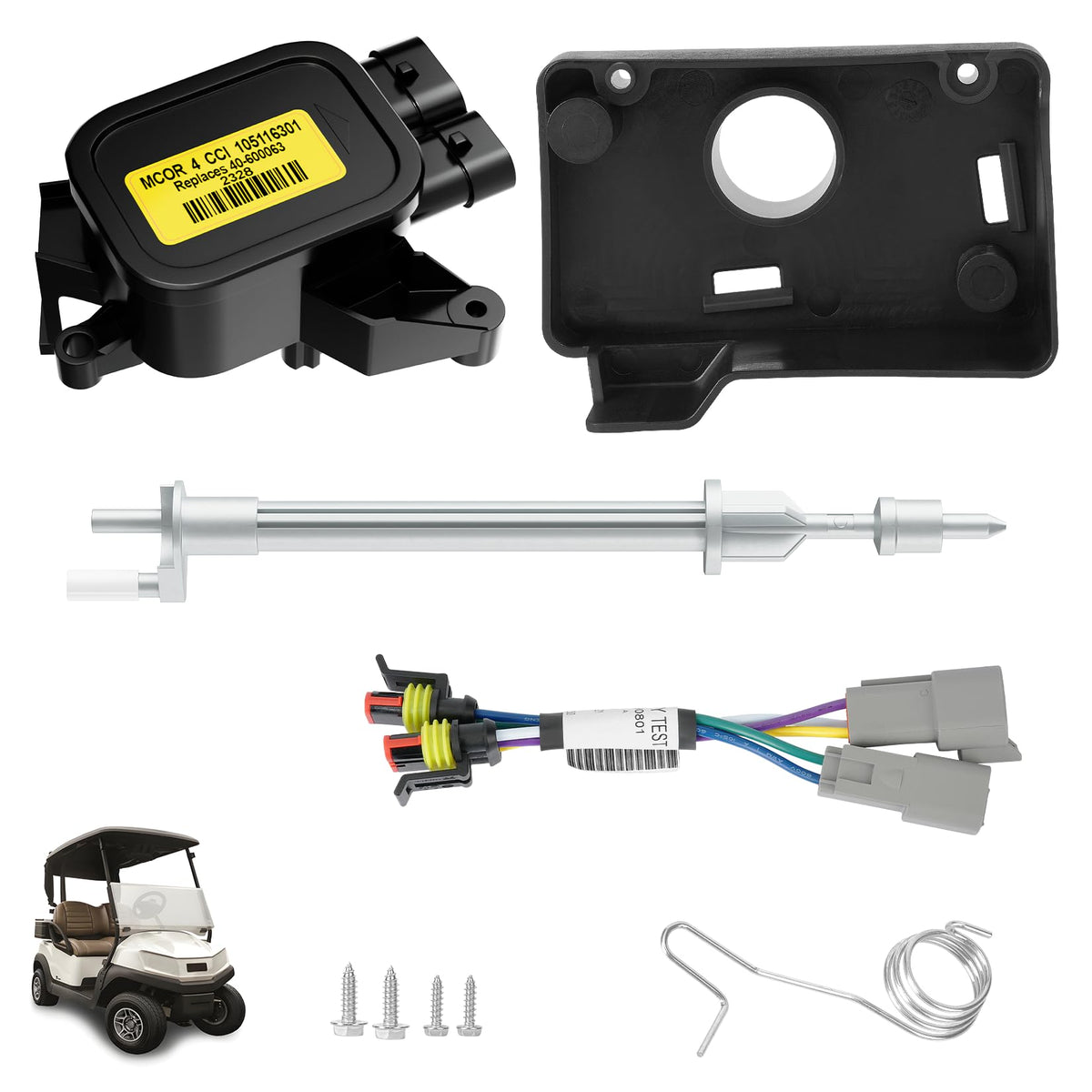 DRIVE UP MCOR4 conversion kit assembly shows sturdy fit for Club Car DS carts.