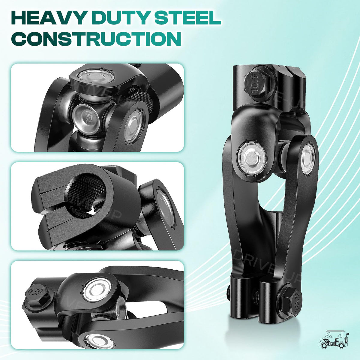DRIVE UP metal steering lower yoke packaging for quick install.