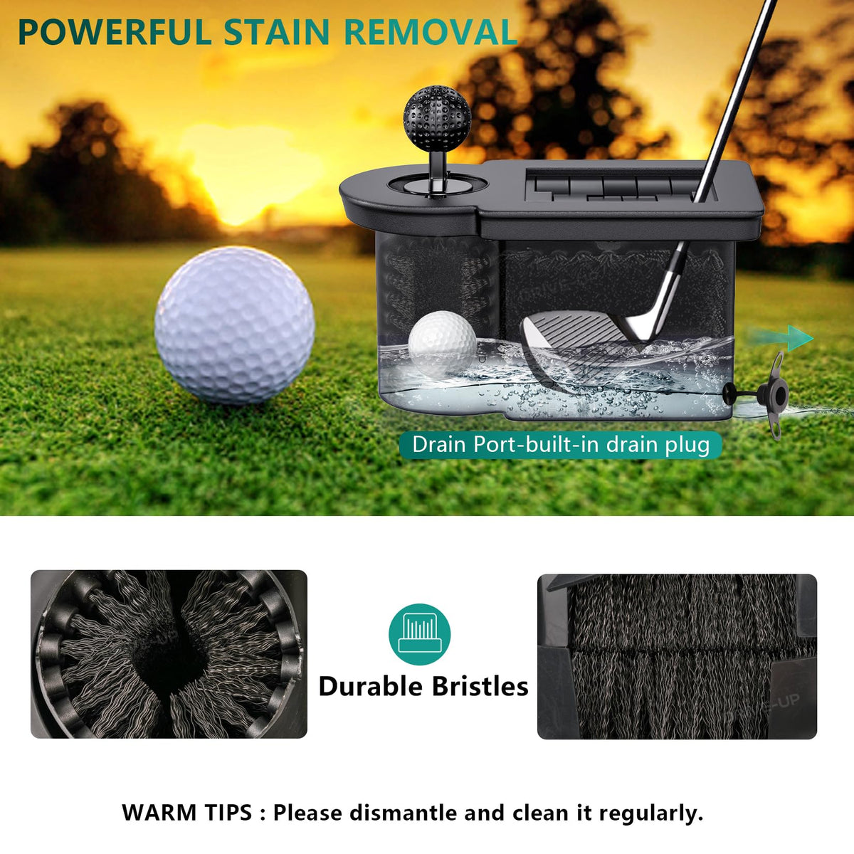 Drive Up mounting bracket secures the cleaner to Club Car models.