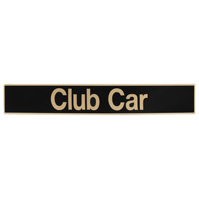 DRIVE UP name plate on Club Car DS emblem in black gold for a stylish upgrade.
