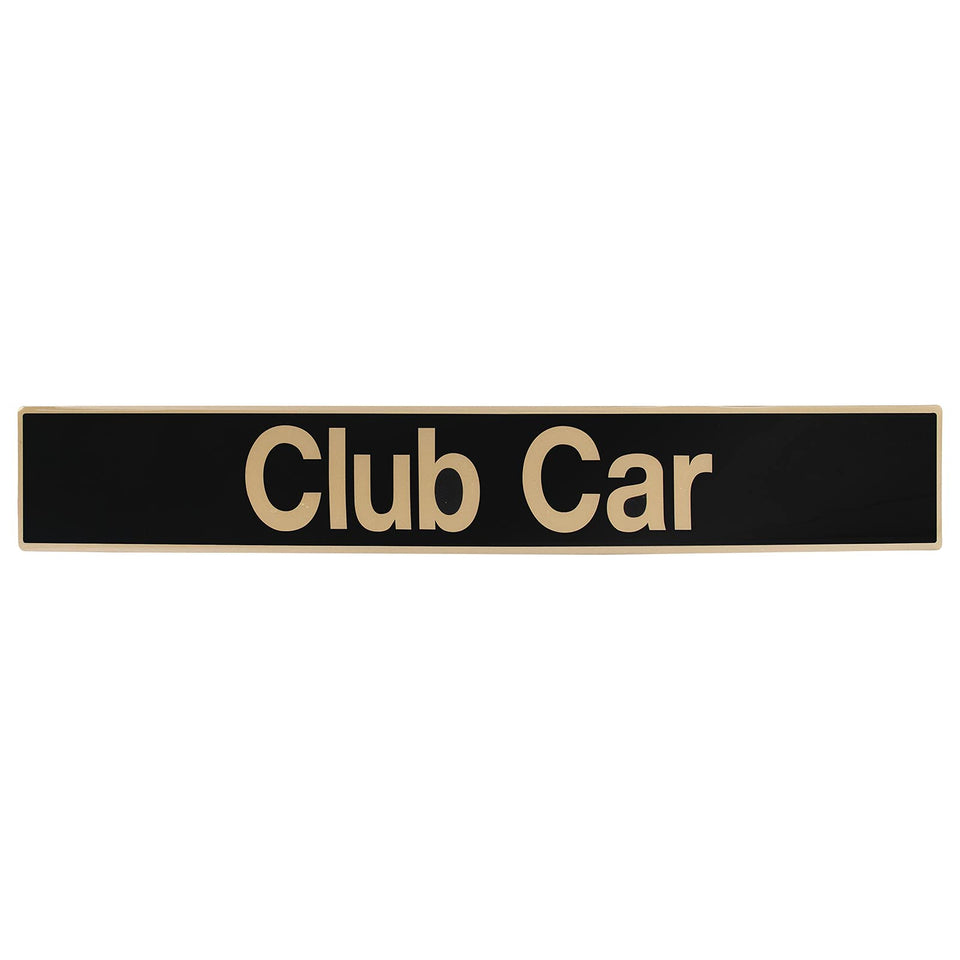 DRIVE UP name plate on Club Car DS emblem in black gold for a stylish upgrade.