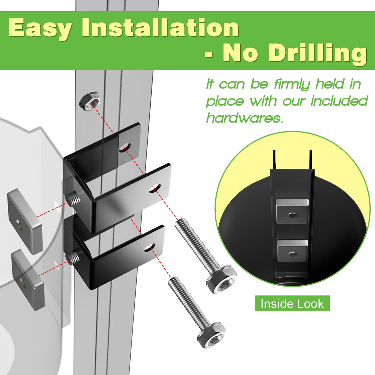 DRIVE UP no-drill mounting system shown on cart frame