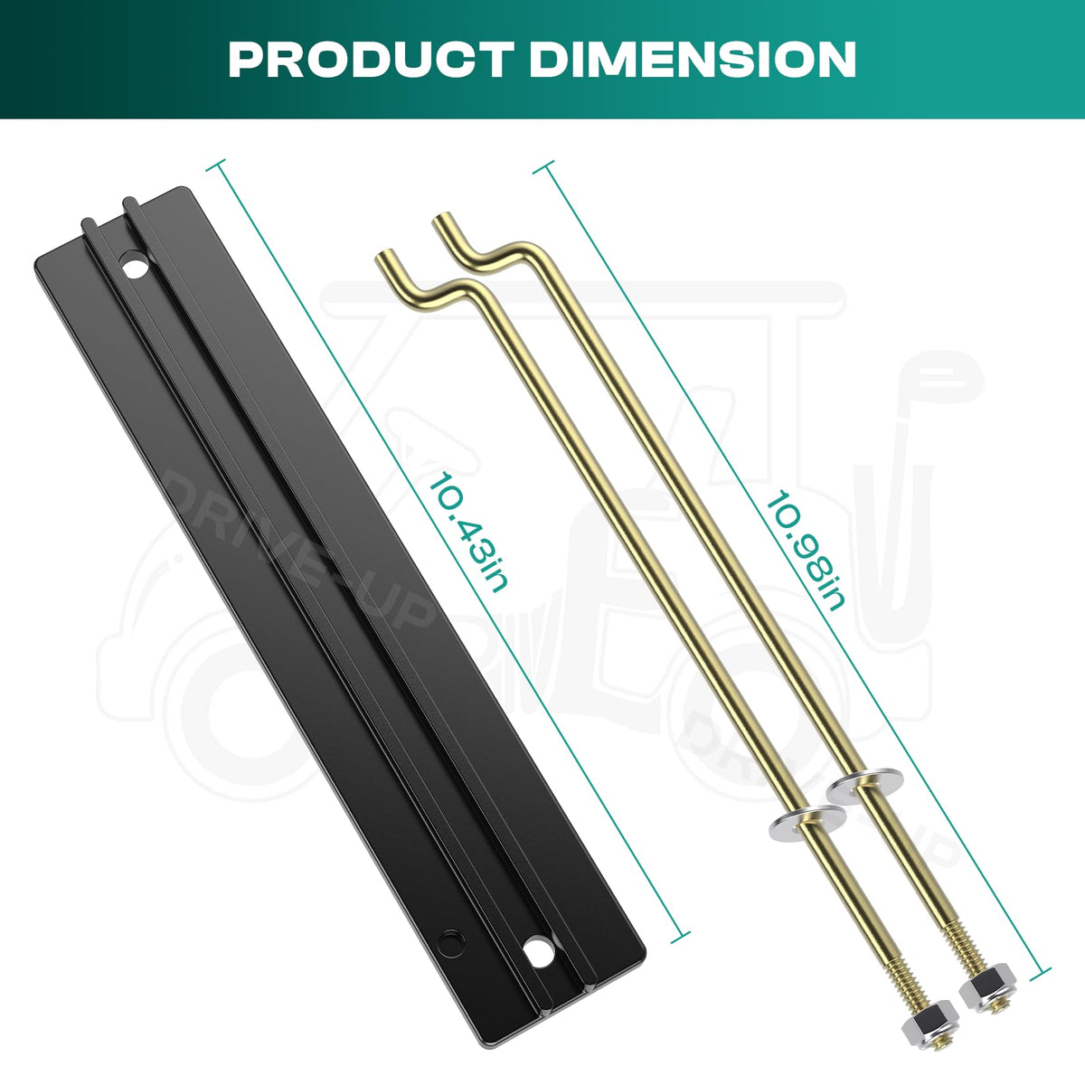 Drive Up OEM 101090801 plate and rods included for secure installation.