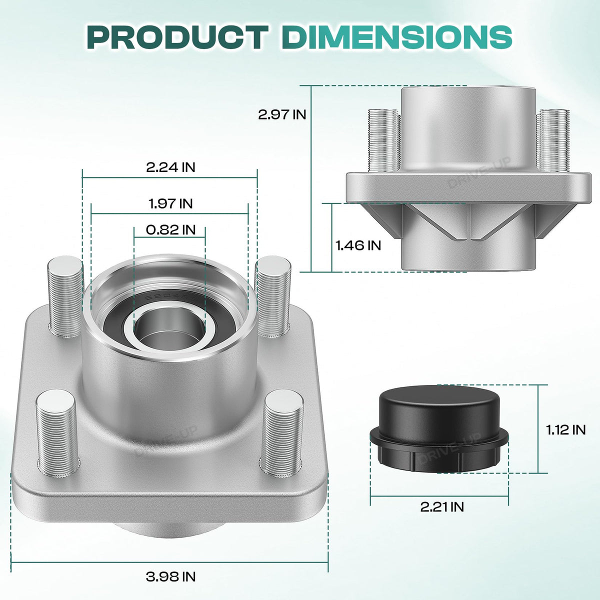 Drive Up OEM 102357701 hub packaging confirms compatibility