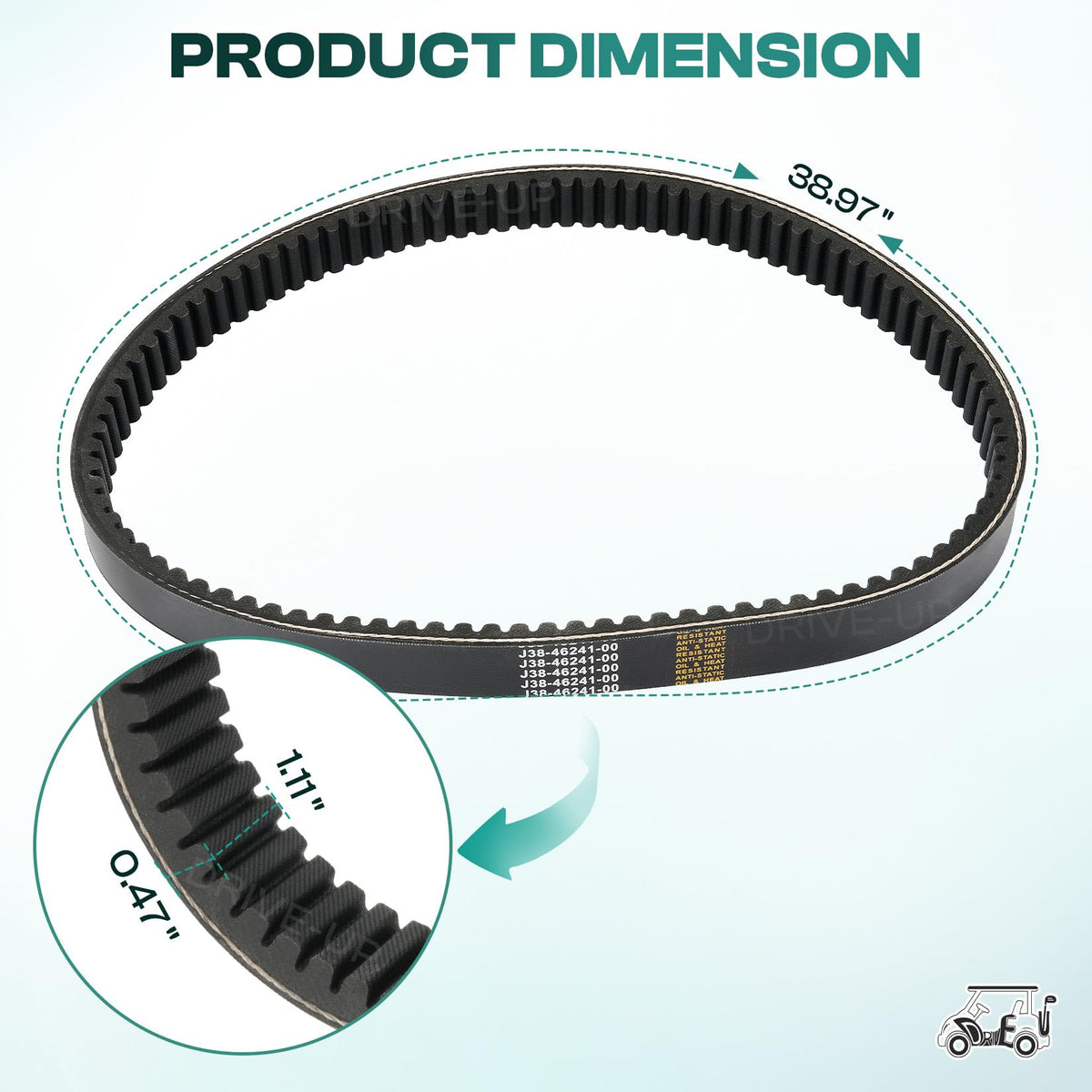 DRIVE UP OEM replacement for J38-46241-00 fitment in Yamaha carts.