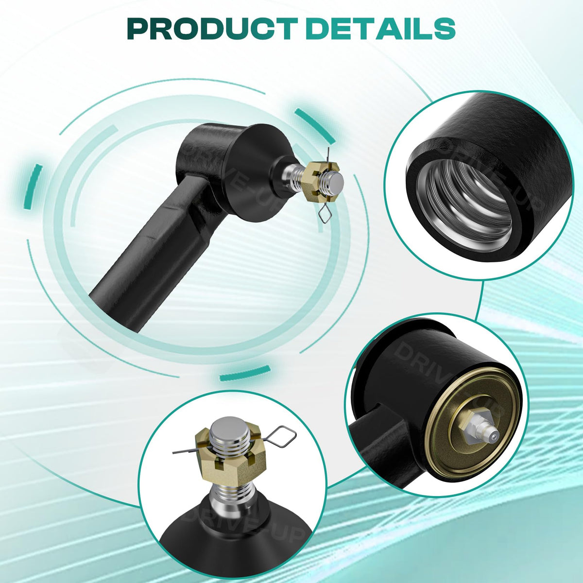 Drive Up outer ball joint closeup for EZ-GO TXT promotes reliable steering.