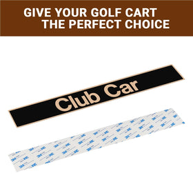 Drive Up package contains 1 decal for Club Car name plate.