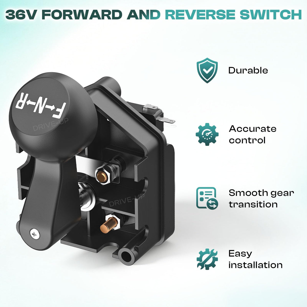 Drive Up packaging includes DS switch kit and hardware for quick install.