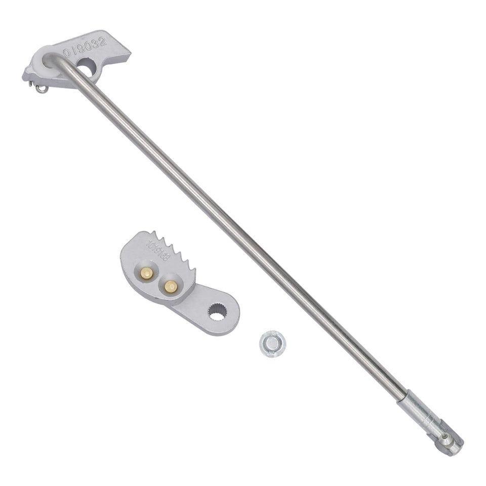 Drive Up park brake latch kit, front angle view, fits Club Car DS for secure parking.