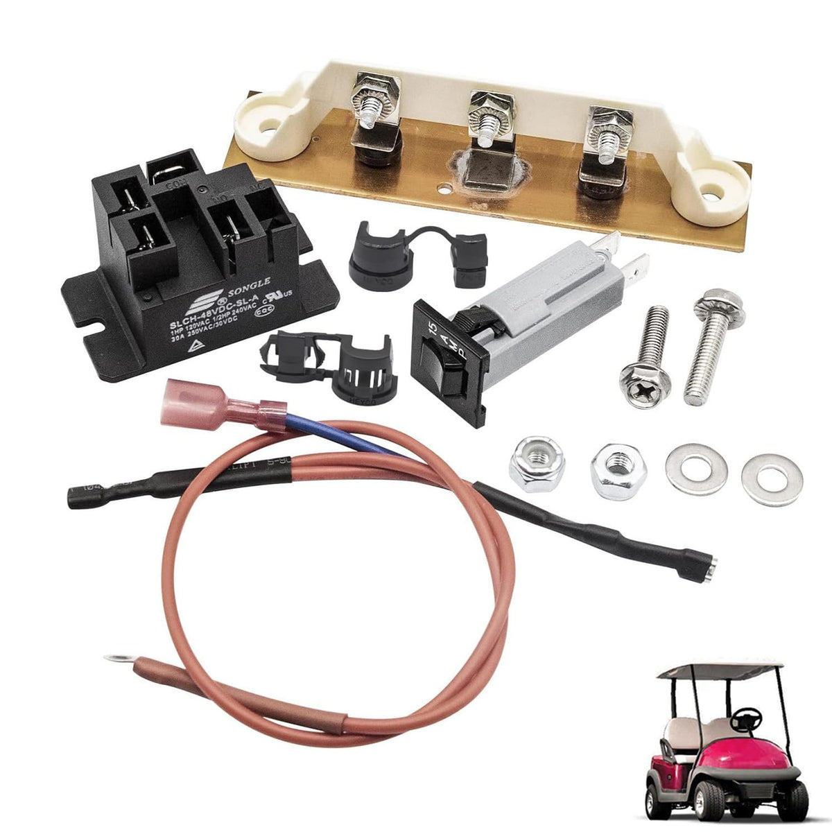DRIVE UP PowerDrive 30A relay for Club Car charger reliability.