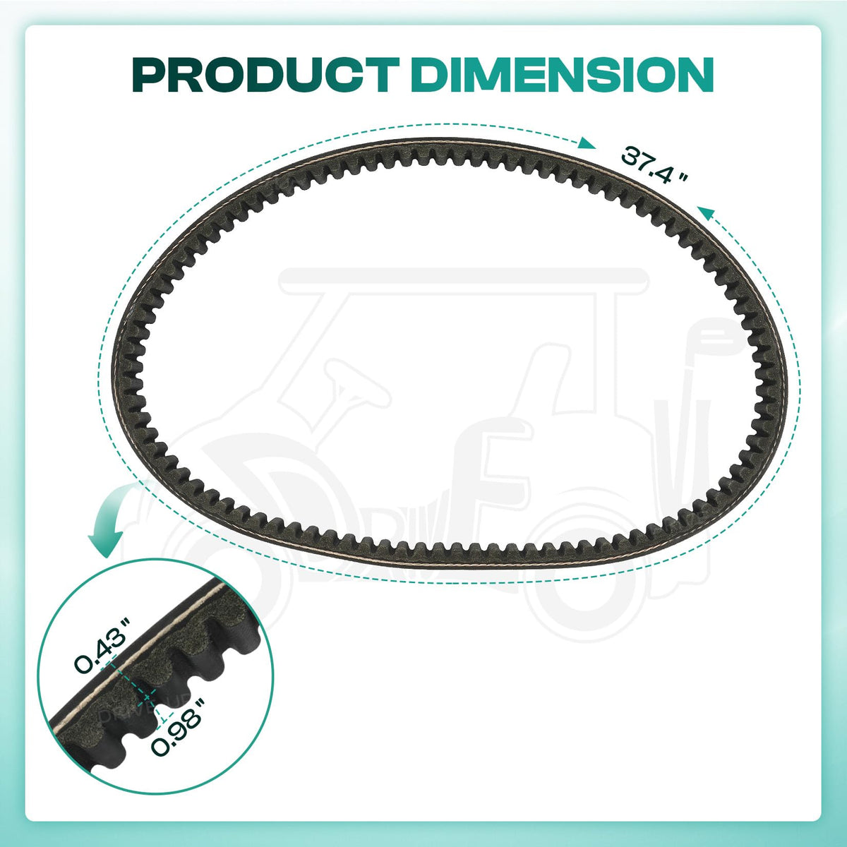 Drive Up Precedent gas belt 2004-2014: easy install and steady drive.