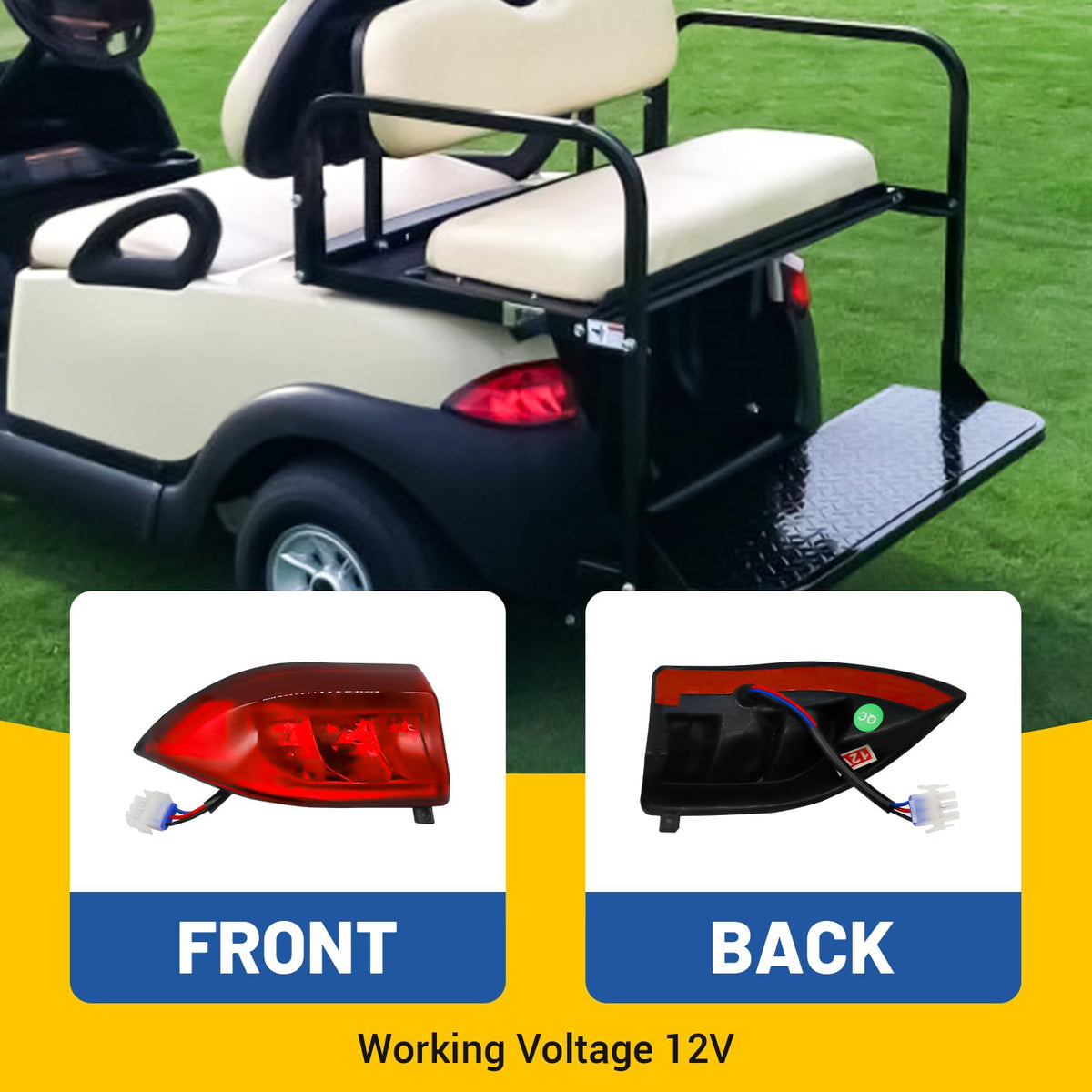 DRIVE UP taillights designed to fit Club Car Precedent and Tempo models for a seamless look.