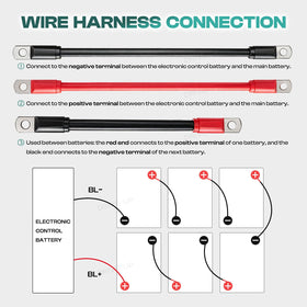 Drive Up long red and black cables for polarity identification