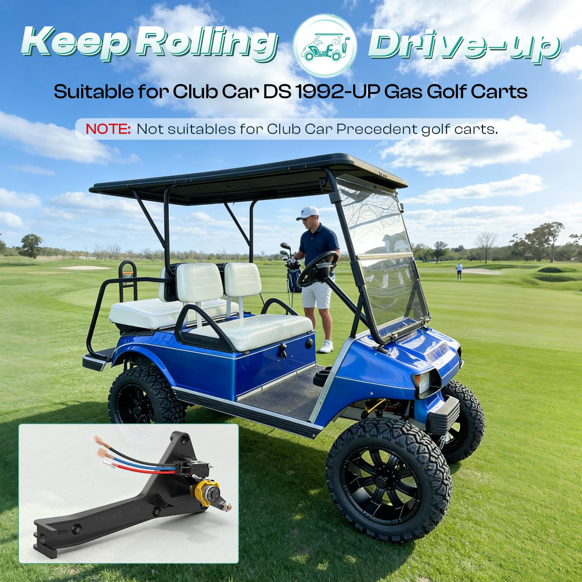 Drive Up reverse shifter for Club Car DS supports easy direction changes.