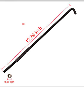Drive Up rod measures 13.25 x 1.25 x 0.25 inches for EZGO RXV