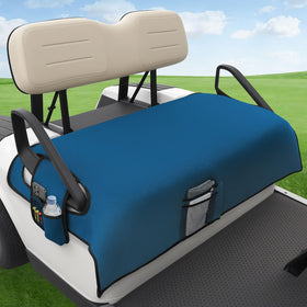 DRIVE UP seat cover with front pockets offers organized storage and plush comfort.